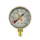 indicador de presión estándar 0-400bar 1/8&quot; manómetro del Npt con el indicador rojo ajustable