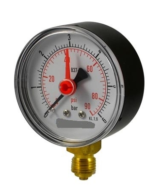 Indicador de presión doble de la aguja del manómetro 1,57” 40m m de la prueba del gas de aire 400bar 15000psi