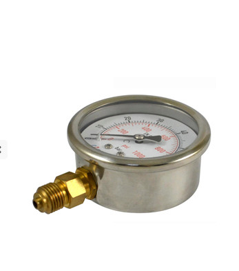 Aceite líquido del manómetro - llenó el dial 63m m del indicador de presión del tubo de bordón 6BAR 90psi 1/4"