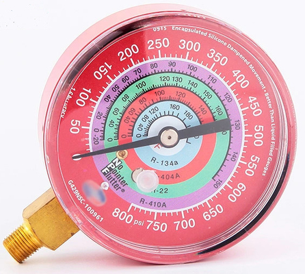 instrumento en línea del manómetro del probador del indicador de presión de gas natural de 3,15" de 80m m