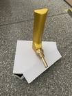 forma de V plateada de oro del termómetro de 50m m del cuerpo de aluminio bimetálico 100m m de cristal del indicador