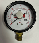 agujero de acero de la seguridad del caso del negro del indicador de presión estándar de 6&quot; de 150m m 0-1000bar