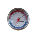 Manómetro termo 0-6bar del 1/2 BSP indicador de presión de la temperatura de 1/4&quot; de 100M M