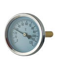 indicador del termómetro de la temperatura de la agua caliente de 3,15&quot; de 80m m con el pozo termo de cobre amarillo