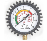 manómetro en línea del indicador de presión de neumático de 40-63m m 1/4BSPT con el protector de goma